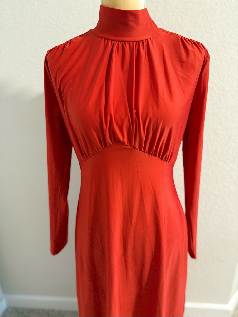 Melloday Elegant High-Neck Long Sleeve Dress NWOT - Picture 2 of 9